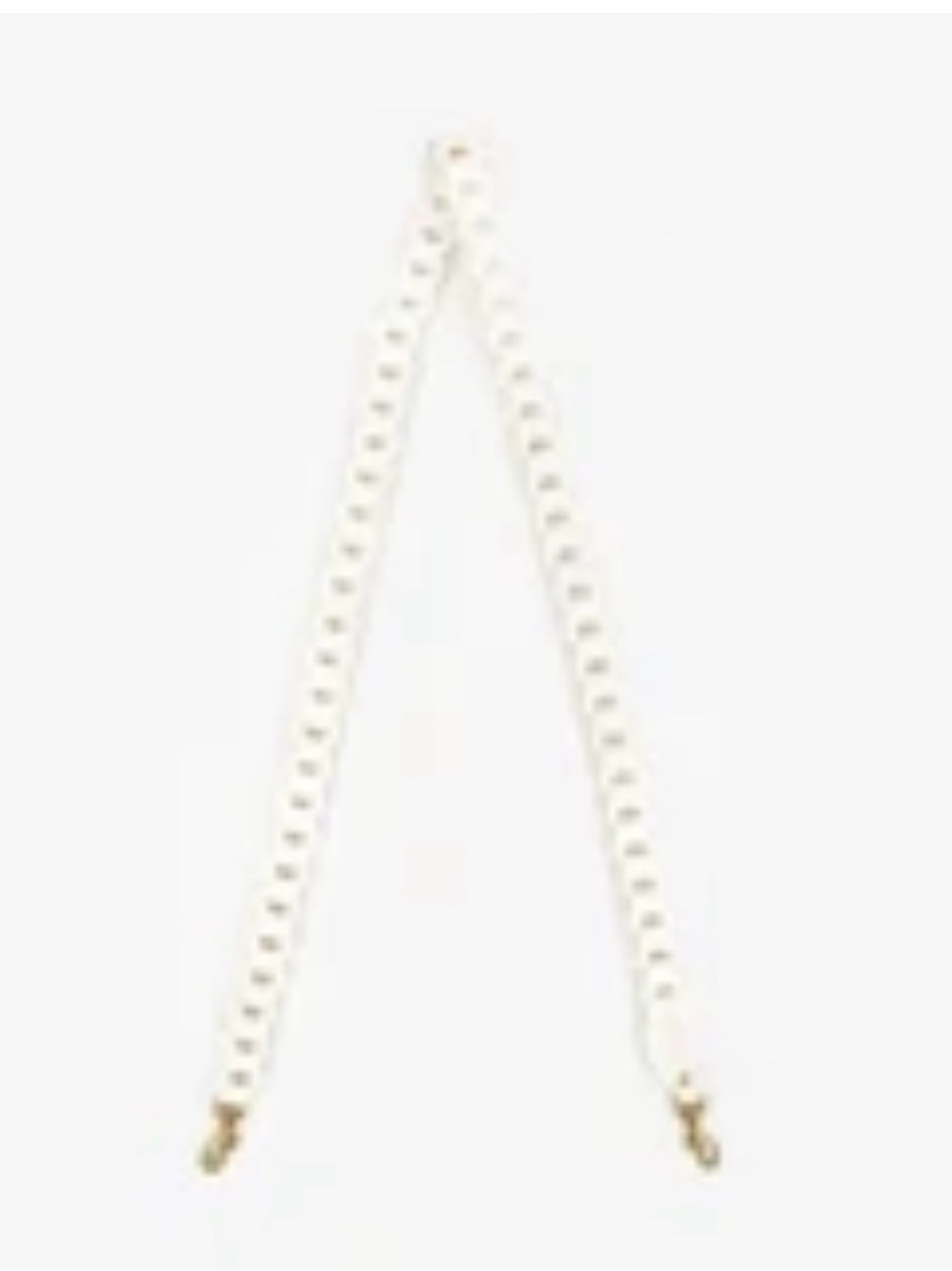 Clare V Cream Link Chain Strap - New